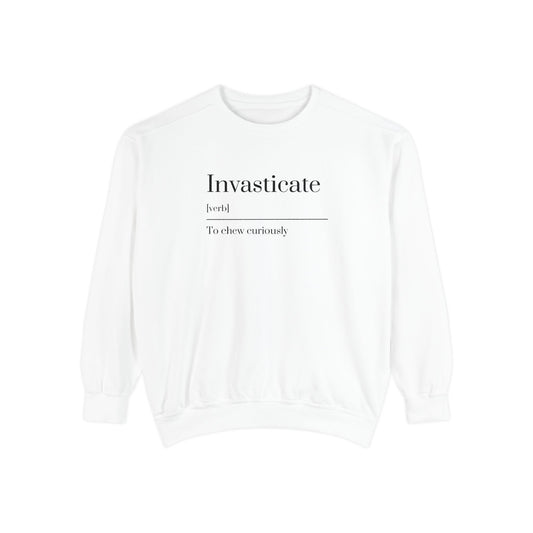 Curious Chewer Sweatshirt, Cozy Casual Wear, Unique Gift Idea, Trendy Fashion Layer, Perfect for Gifting, Fun Vocabulary Apparel