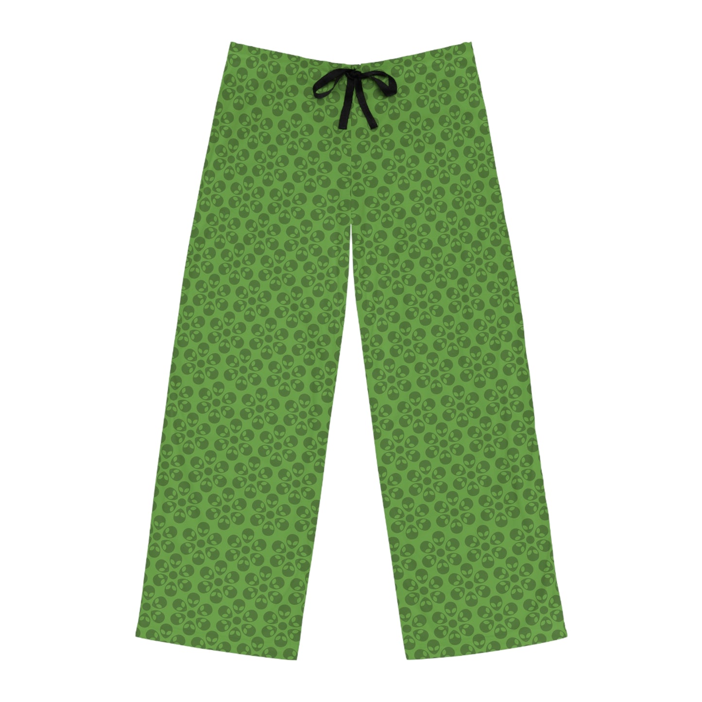 Cozy Mens Pajama Pants  Stylish Floral Sleepwear Ideal for Relaxing Gifts for Him Home Lounge Wear Unique Patterned PJs Alien Flowers Green
