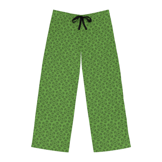 Cozy Mens Pajama Pants  Stylish Floral Sleepwear Ideal for Relaxing Gifts for Him Home Lounge Wear Unique Patterned PJs Alien Flowers Green