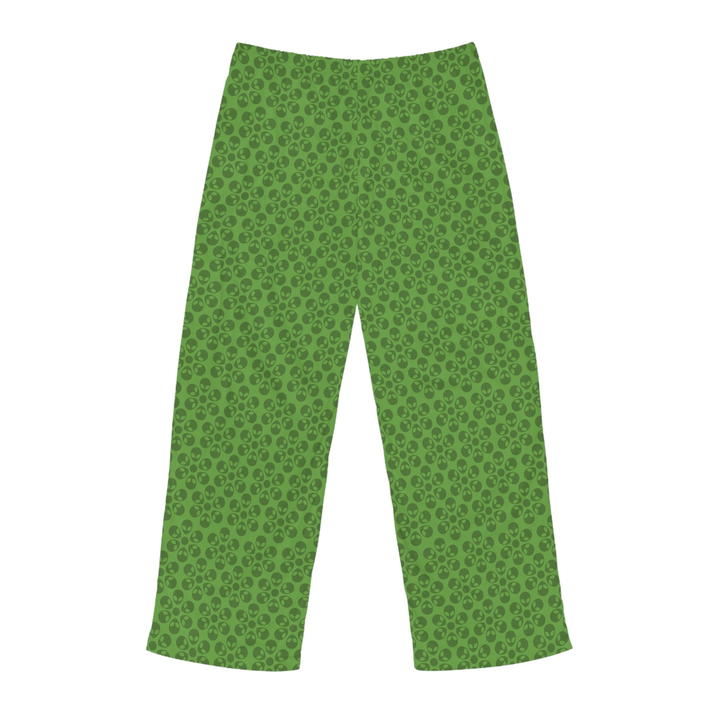 Cozy Mens Pajama Pants  Stylish Floral Sleepwear Ideal for Relaxing Gifts for Him Home Lounge Wear Unique Patterned PJs Alien Flowers Green