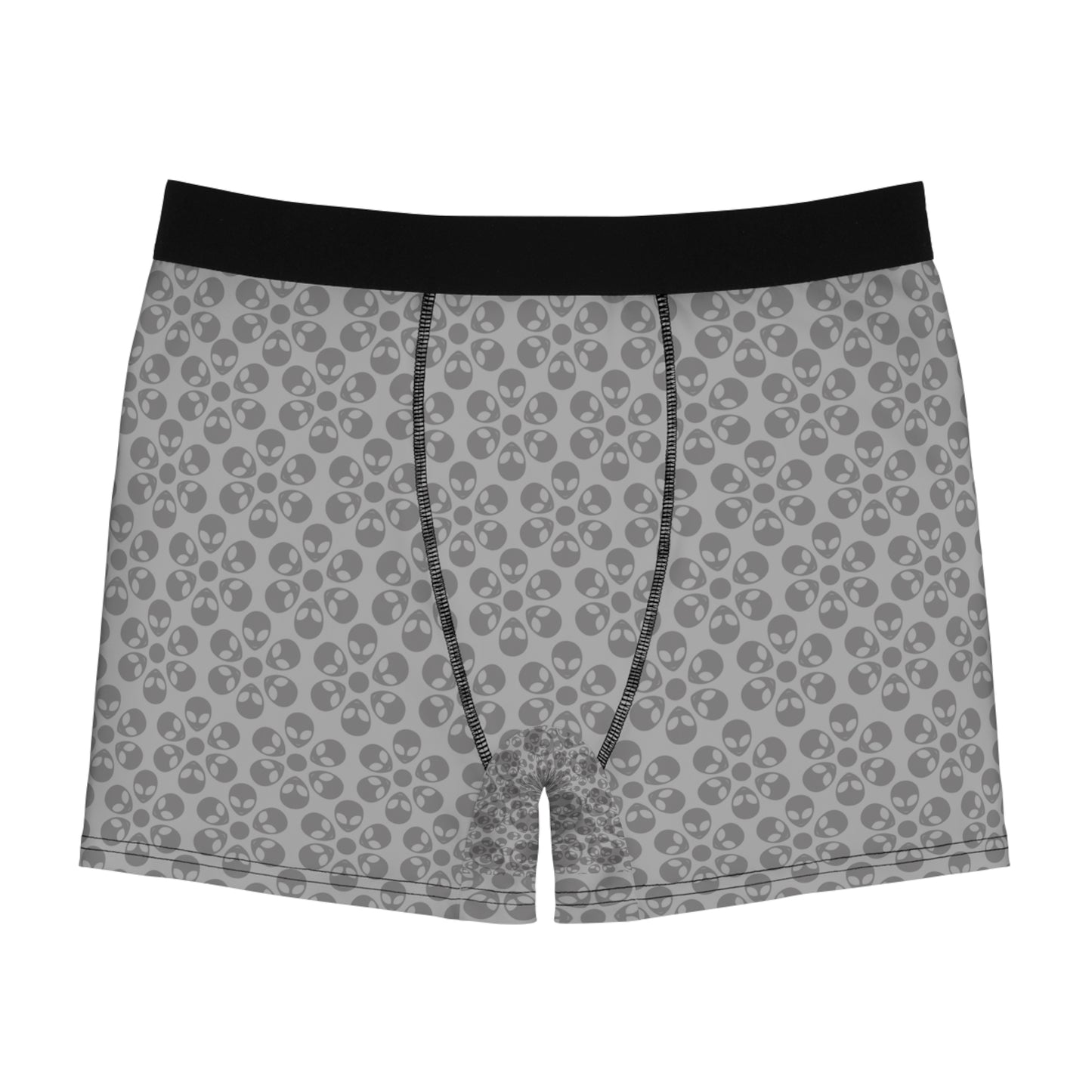 Mens Boxer Briefs  Alien Flowers Light Grey