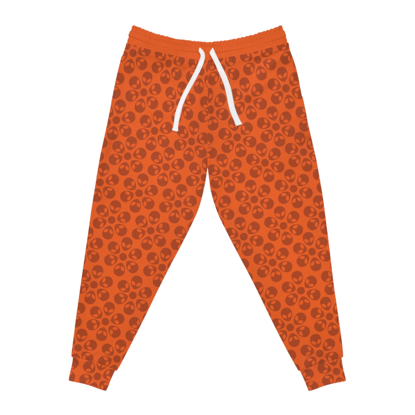 Stylish Floral Athletic Joggers Trendy Joggers Comfortable Workout Pants Casual Loungewear Gifts for Fitness Lovers Alien Flowers Orange
