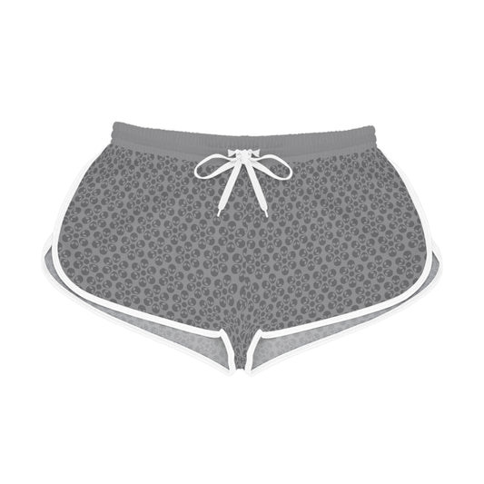 Womens Relaxed Shorts  Alien Flowers Grey