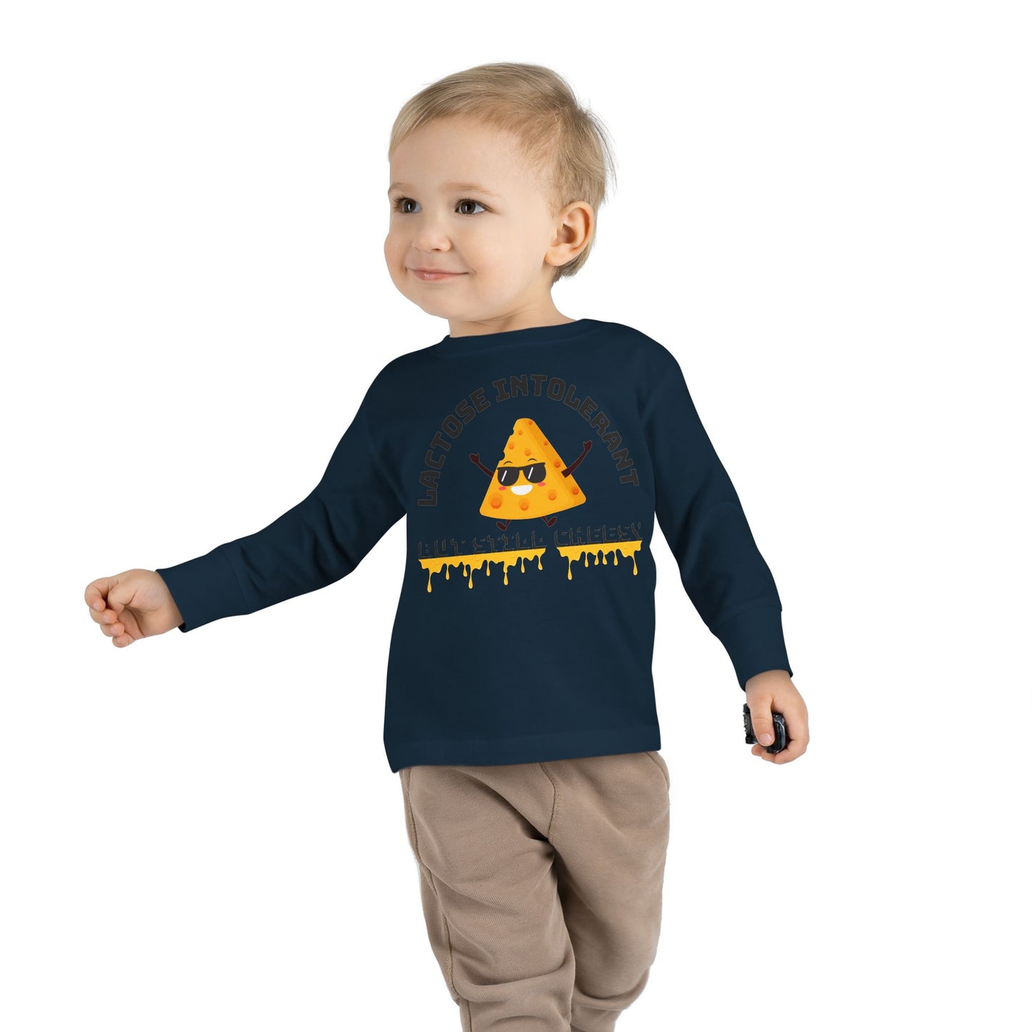 Cute Toddler Long Sleeve Tee - "Lactose Intolerant" Funny T-Shirt - Perfect Gift for Kids, Baby Showers, Birthday Parties, Everyday Wear