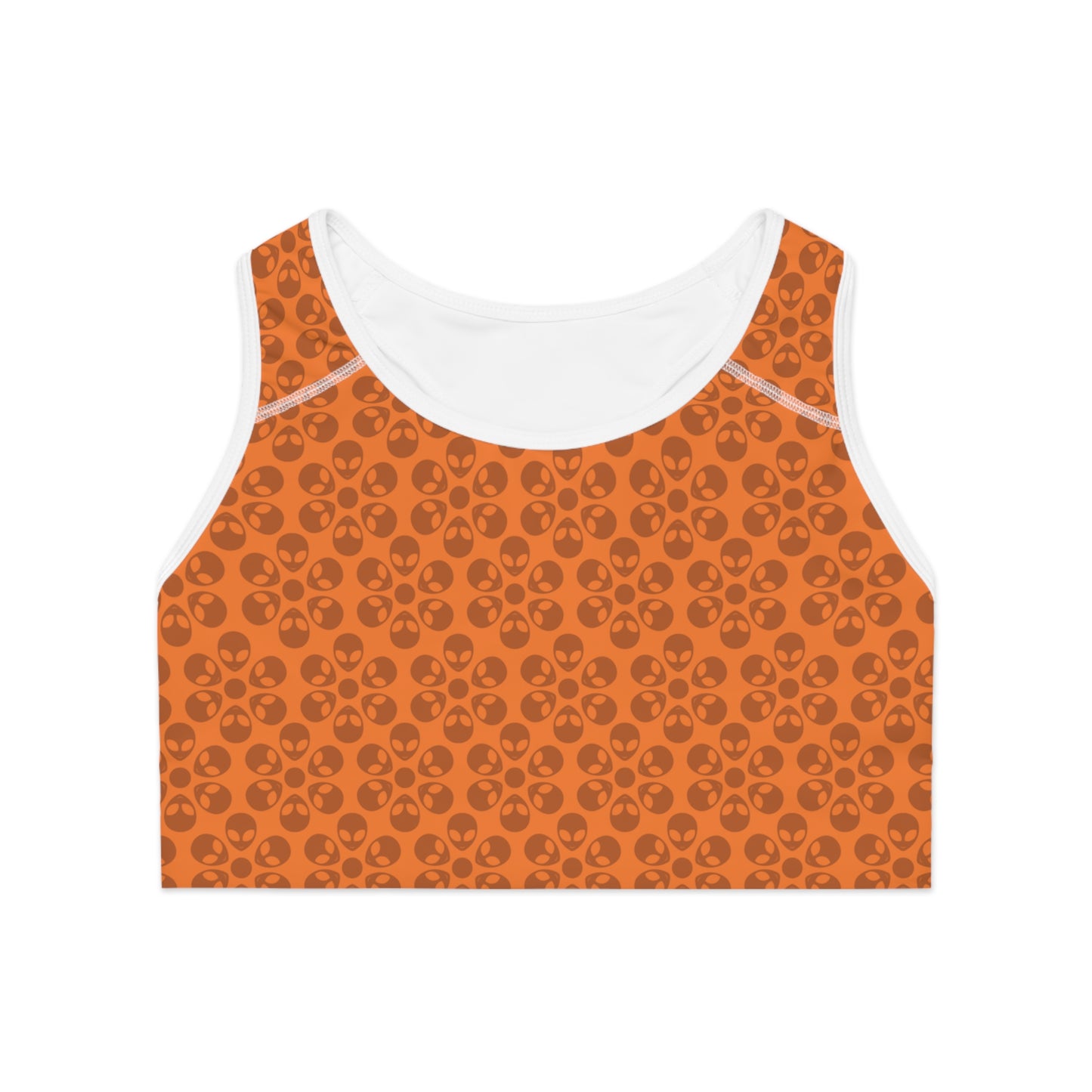 Trendy Floral Pattern Sports Bra Workout Bra for Women Fitness Gear Yoga Top Gym Wear Gift for Athletes Alien Flowers Crusta