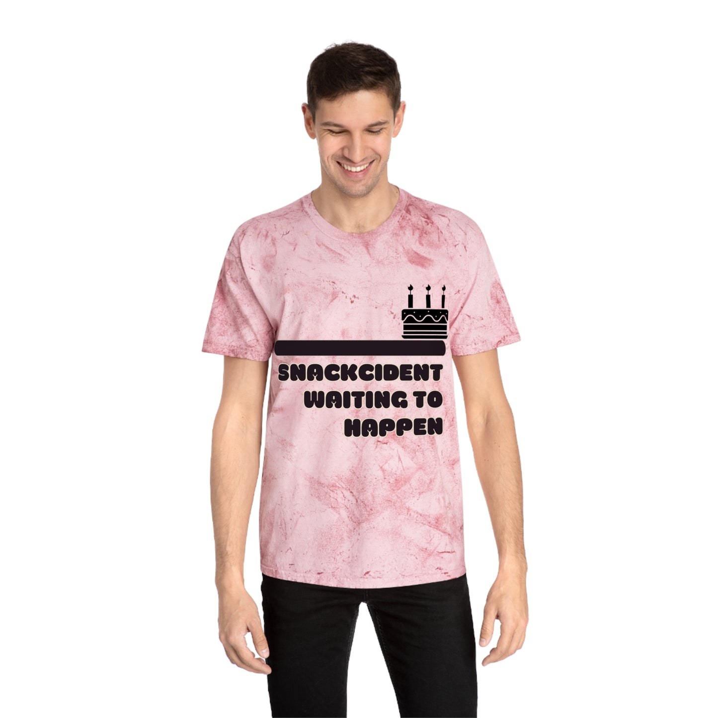 Colorful Humor T-Shirt, Funny Snackcident Shirt, Birthday Gift, Casual Wear, Quirky Apparel, Unisex Fashion