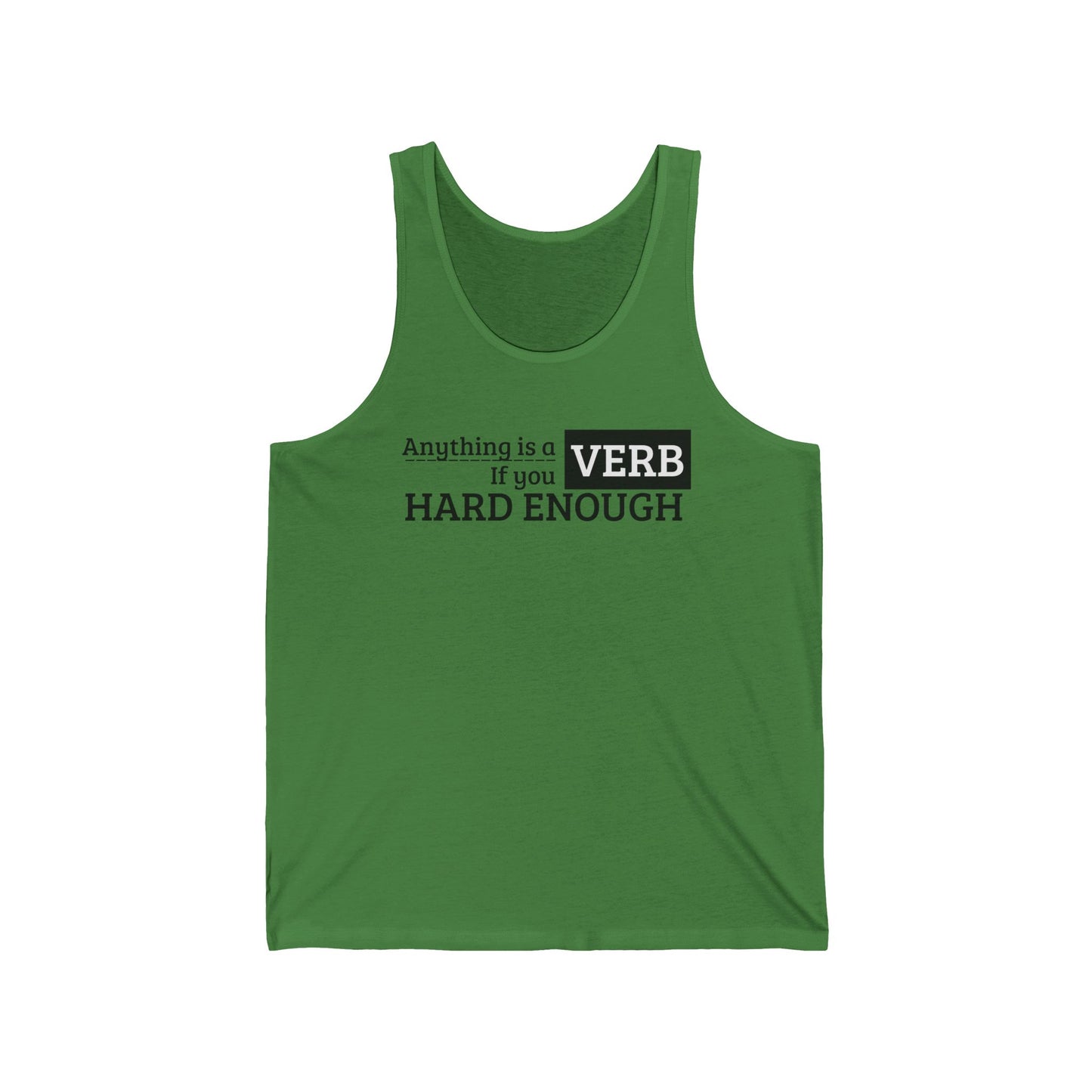 Motivational Unisex Jersey Tank Top, Perfect for Fitness, Gym Wear, Casual Outfit, Gift for Friends, Inspirational Apparel
