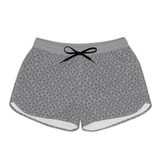 Casual Alien Print Shorts for Women Fashionable Summer Loungewear Perfect for Lounging Yoga Beach Summer Vacations Gifts Alien Flowers Grey