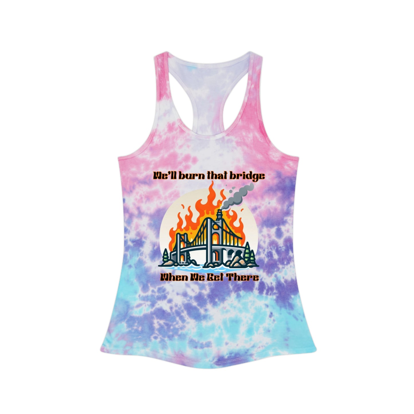 Tie Dye Racerback Tank Top, Trendy Summer Apparel, Motivational Workout Gear, Outdoor Festival Attire, Beach Day Essential, Unique Gift Idea