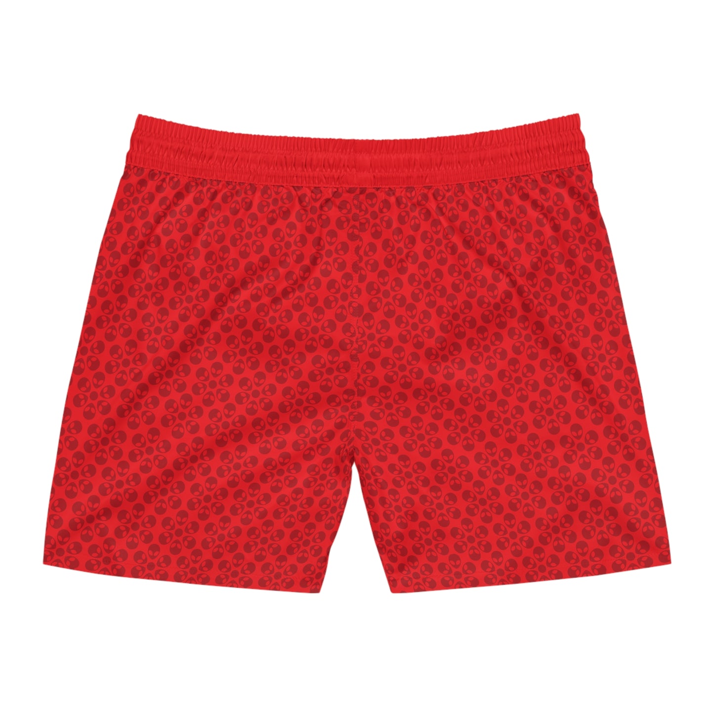 Stylish Mens MidLength Swim Shorts Beachwear Vacation Essentials Poolside Comfort Summer Outfit Trendy Swimwear Alien Flowers Red