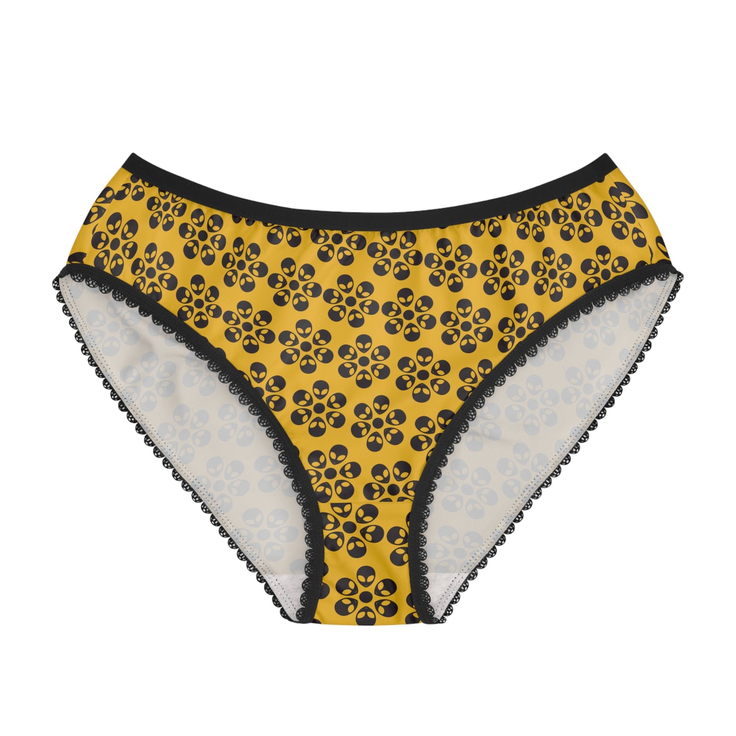 Alien Floral Briefs - Yellow