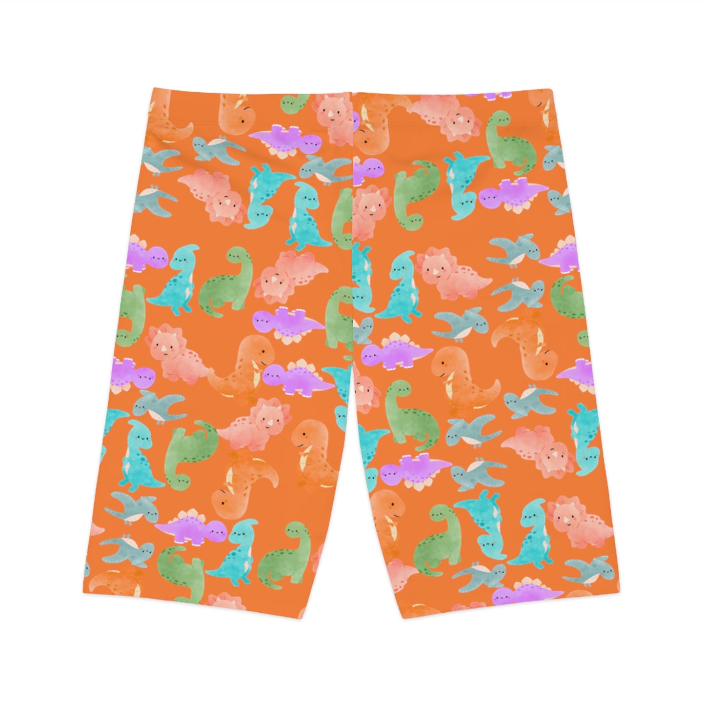 Womens Bike Shorts  Rainbow Dinos Crusta