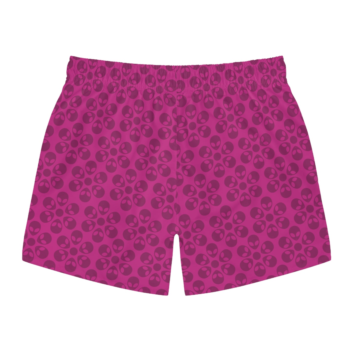 Stylish AOP Swim Trunks for Beach Days Summer Fun Pool Parties Vacation Wear Gift for Him Alien Flowers Pink