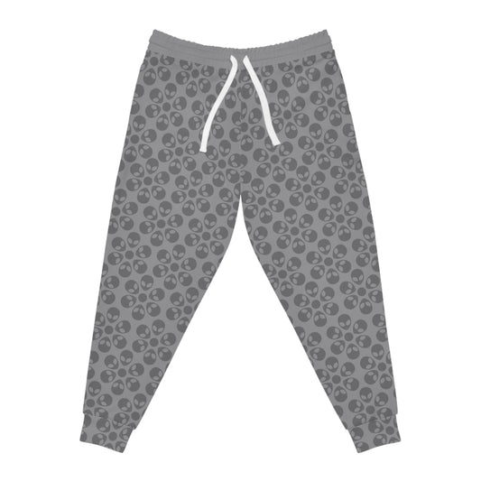 Stylish Floral Athletic Joggers Trendy Joggers Comfortable Workout Pants Casual Loungewear Gifts for Fitness Lovers Alien Flowers Grey