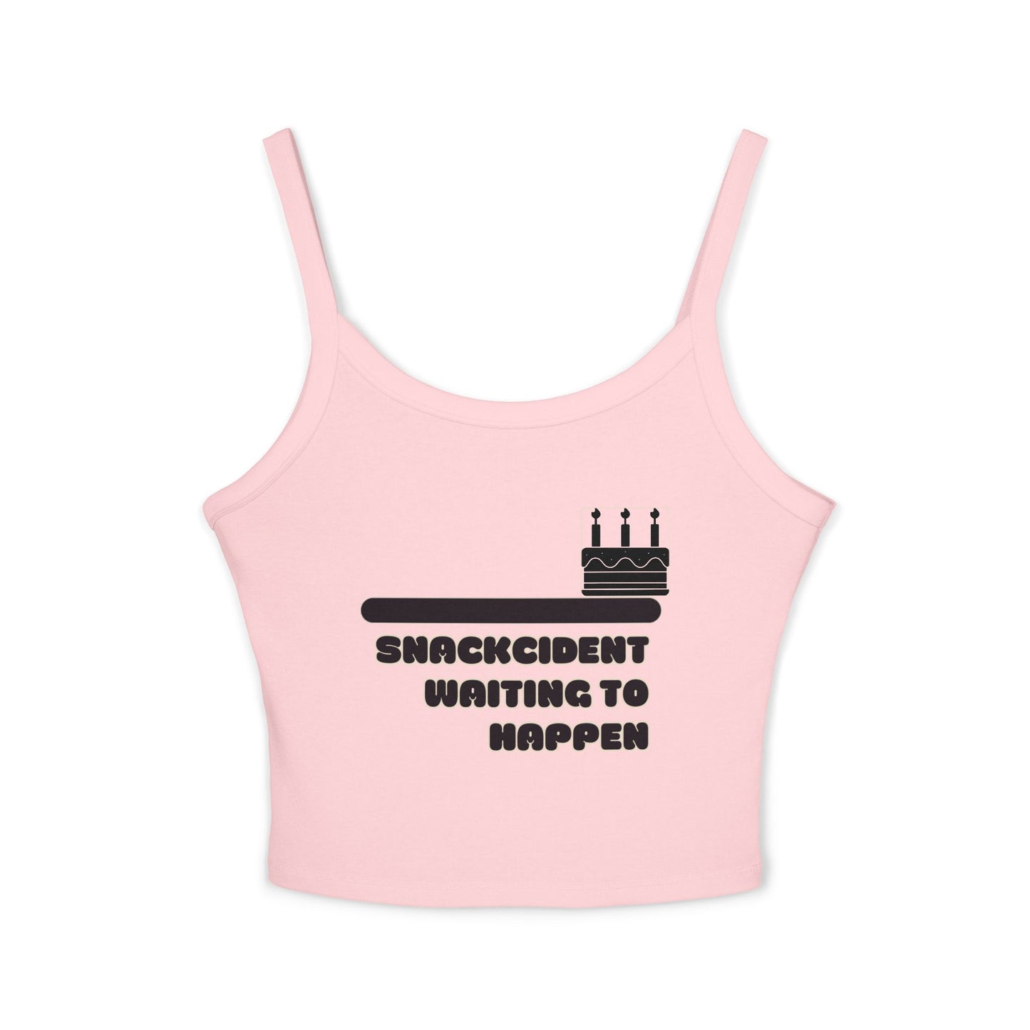 Funny Snackcident Tank Top, Women's Graphic Tank, Cute Summer Top, Unique Gift for Food Lovers, Casual Wear, Motivational Apparel