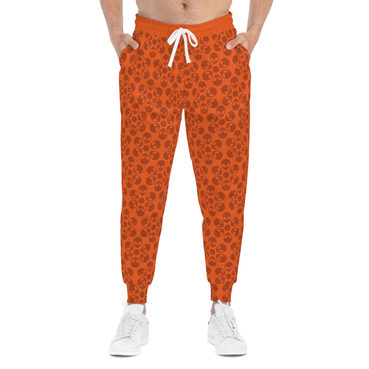 Stylish Floral Athletic Joggers Trendy Joggers Comfortable Workout Pants Casual Loungewear Gifts for Fitness Lovers Alien Flowers Orange
