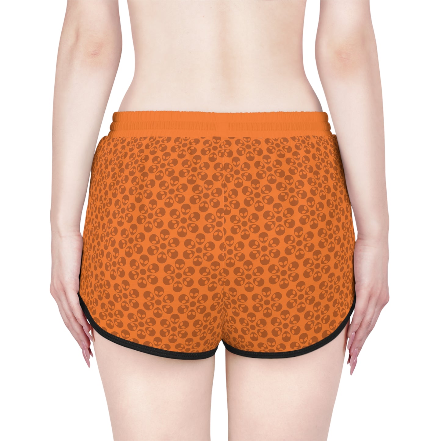 Womens Relaxed Shorts  Alien Flowers Crusta