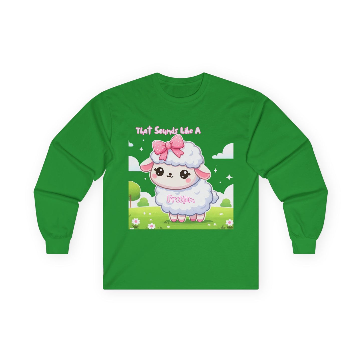 Cute Lamb Long Sleeve Tee for Animal Lovers - "That's Sounds Like A Pet" Design