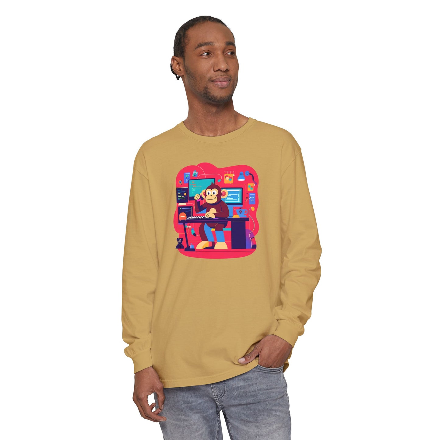 Unisex Garment-dyed Long Sleeve T-Shirt