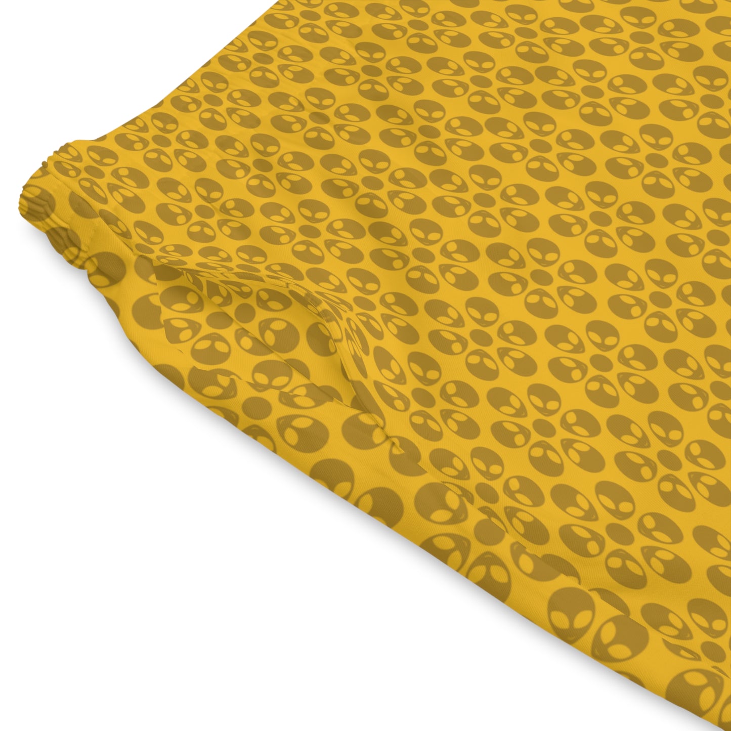 Mens Elastic Beach Shorts  Alien Flowers Yellow