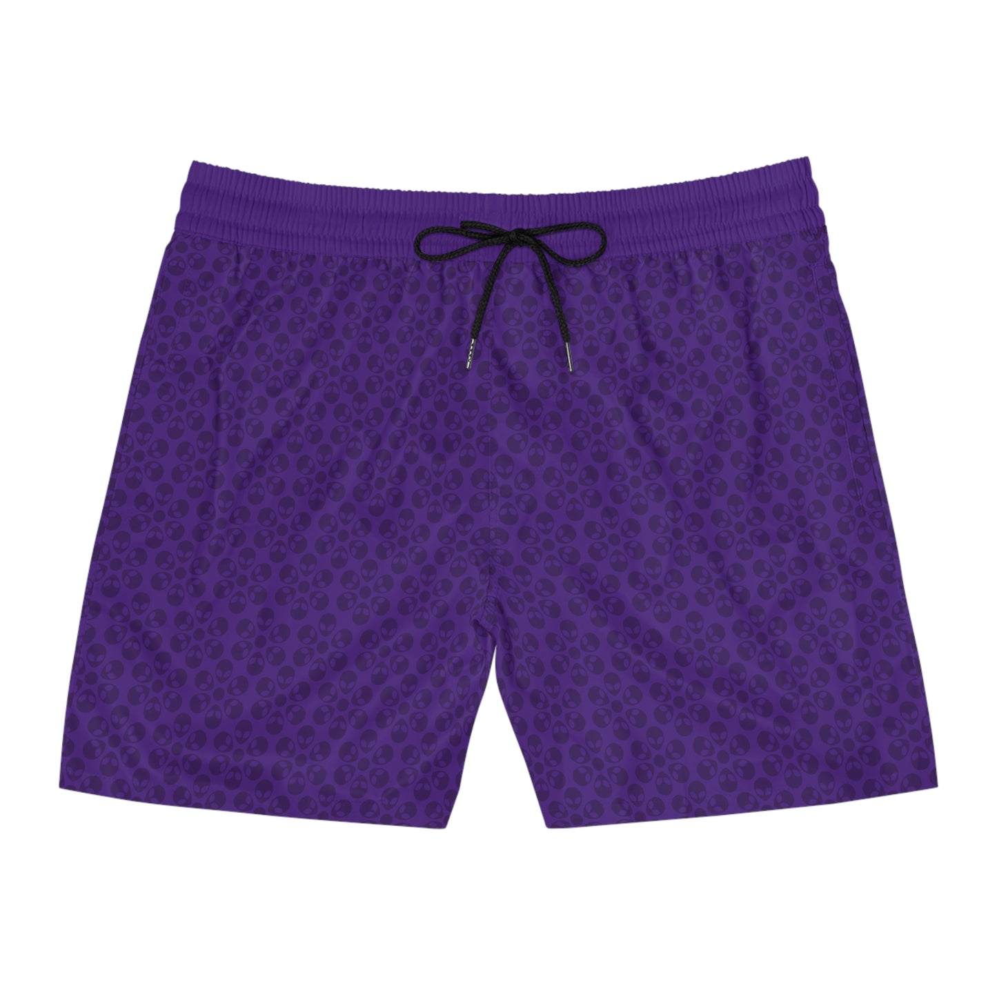 Stylish Mens MidLength Swim Shorts Beachwear Vacation Essentials Poolside Comfort Summer Outfit Trendy Swimwear Alien Flowers Purple