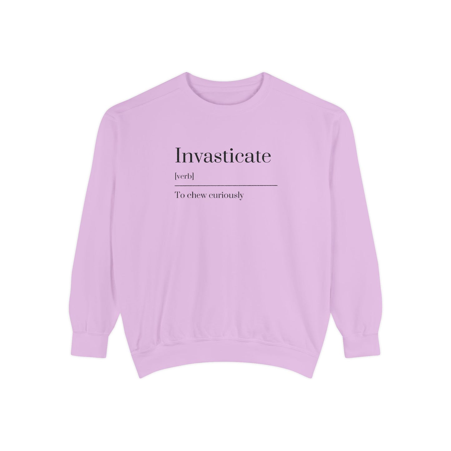Curious Chewer Sweatshirt, Cozy Casual Wear, Unique Gift Idea, Trendy Fashion Layer, Perfect for Gifting, Fun Vocabulary Apparel