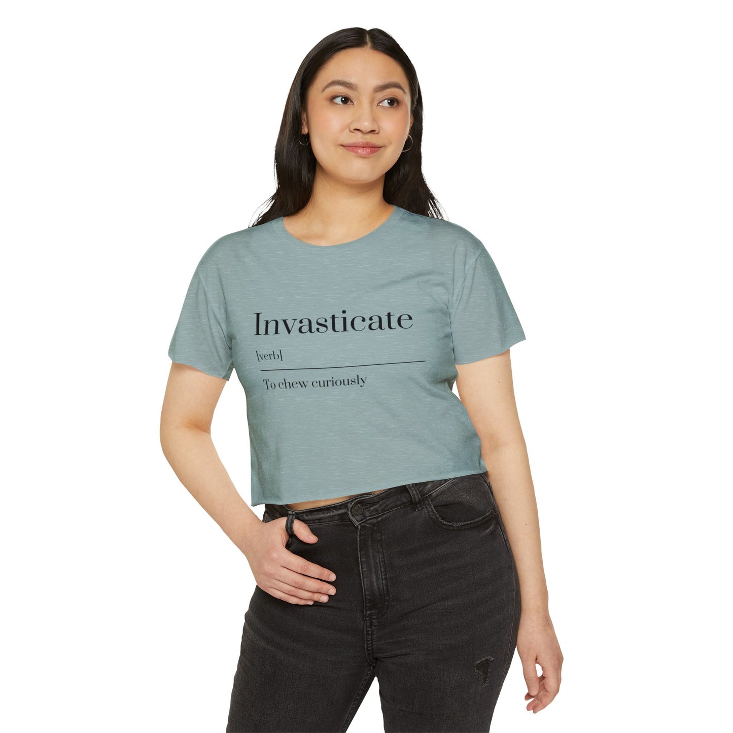 Invasticate Women’s Festival Crop Top | Fun Summer Style, Music Fest Top, Cute Gift for Her, Trendy Casual Wear, Cheeky Summer Tee