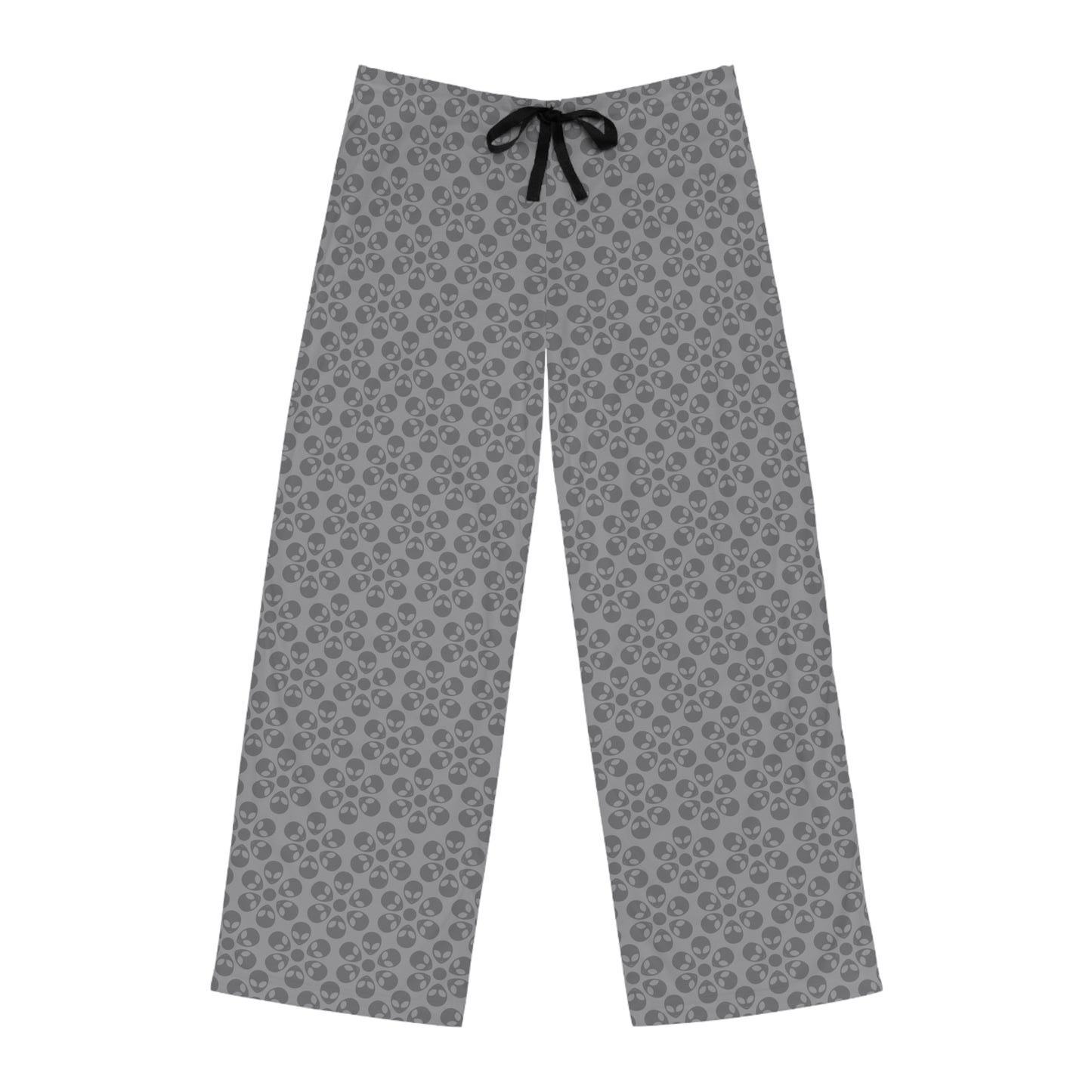 Cozy Mens Pajama Pants  Stylish Floral Sleepwear Ideal for Relaxing Gifts for Him Home Lounge Wear Unique Patterned PJs Alien Flowers Grey