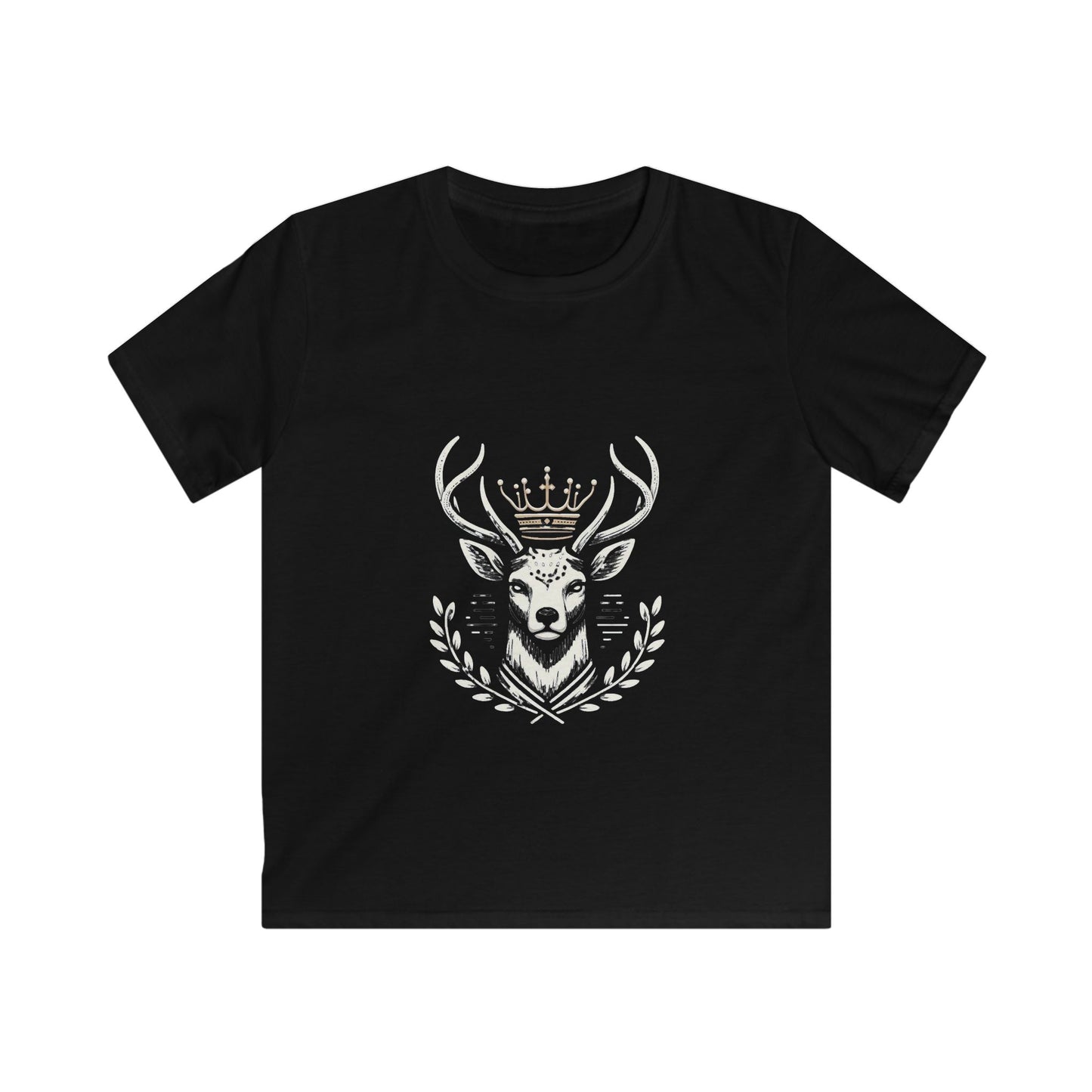 Kids Softstyle Tee - Majestic Deer Design for Nature Lovers - Oh Deer Lord