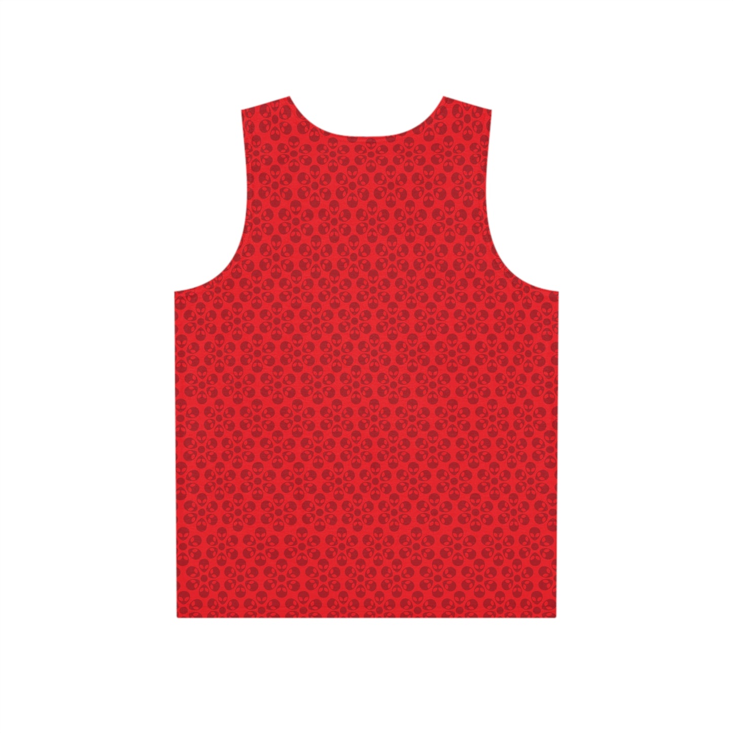 Stylish Mens Tank Top  AOP Leopard Print Summer Wear Fitness Gear Casual Apparel Trendy Vacation Outfit Alien Flowers Red