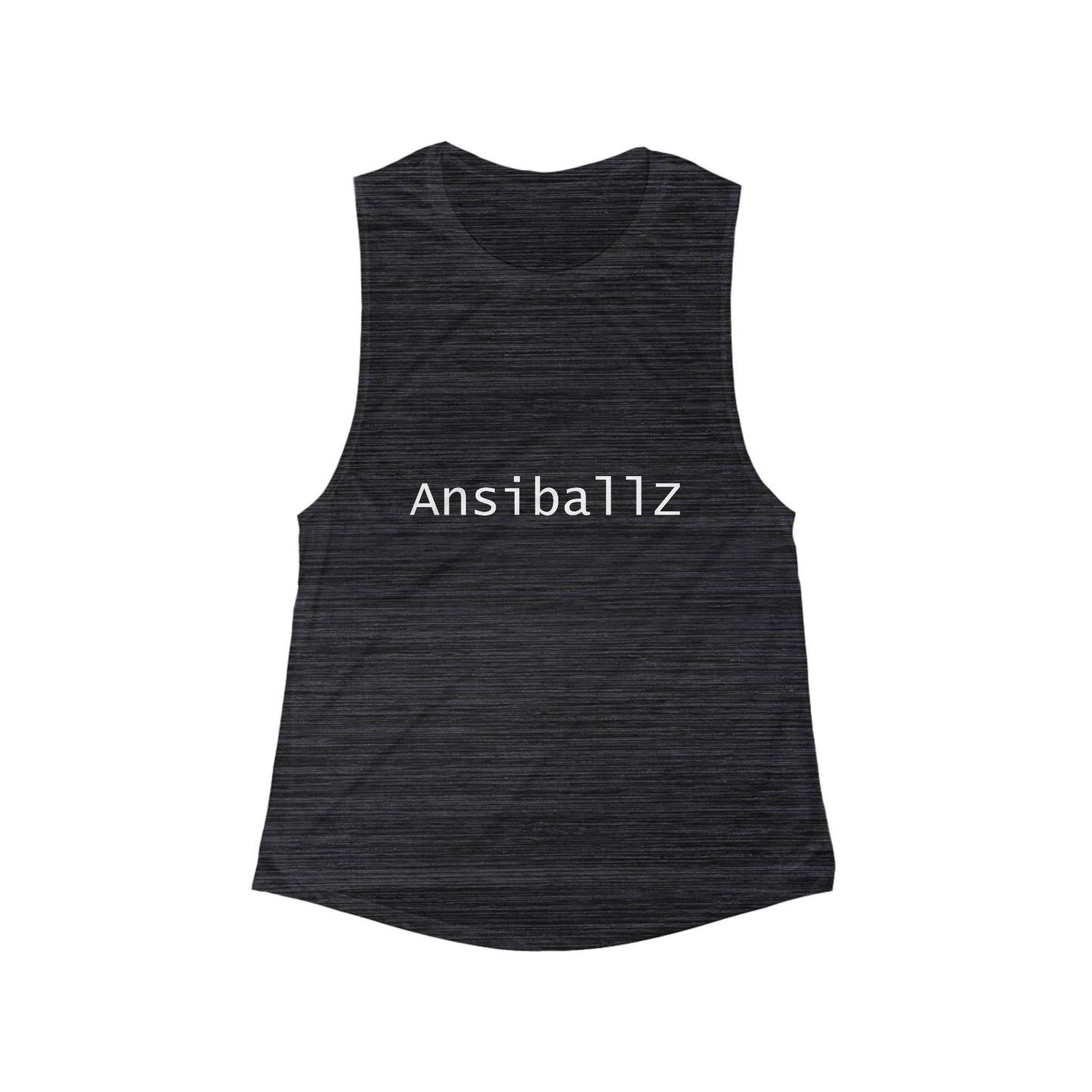 Women's Flowing Graphic Muscle Tank - Casual Summer Top, Workout Gear, Gift for Fitness Lovers, Daily Wear, Trendy Activewear