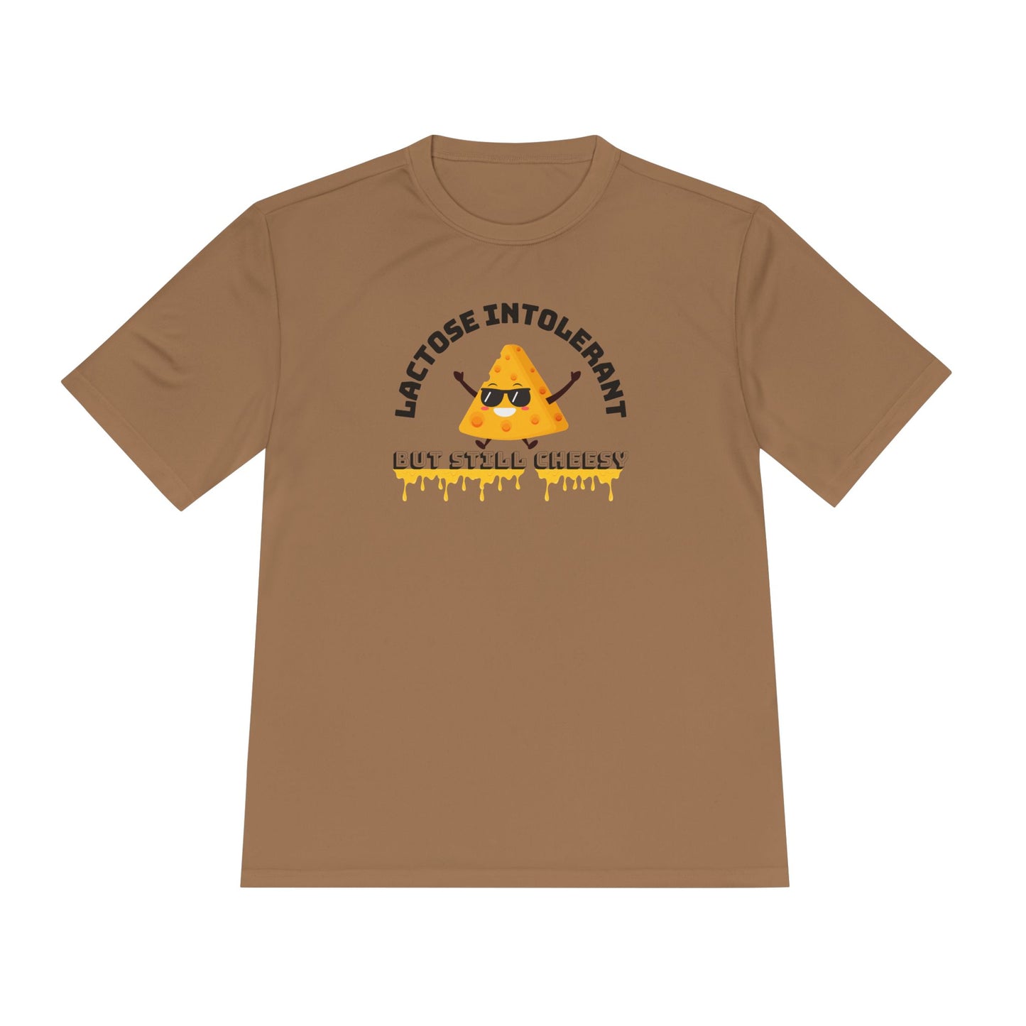 Lactose Intolerant But Still Cheesy Tee - Fun Unisex Moisture Wicking T-Shirt for Foodies, Great for Birthdays, Gifting, and Casual [...]