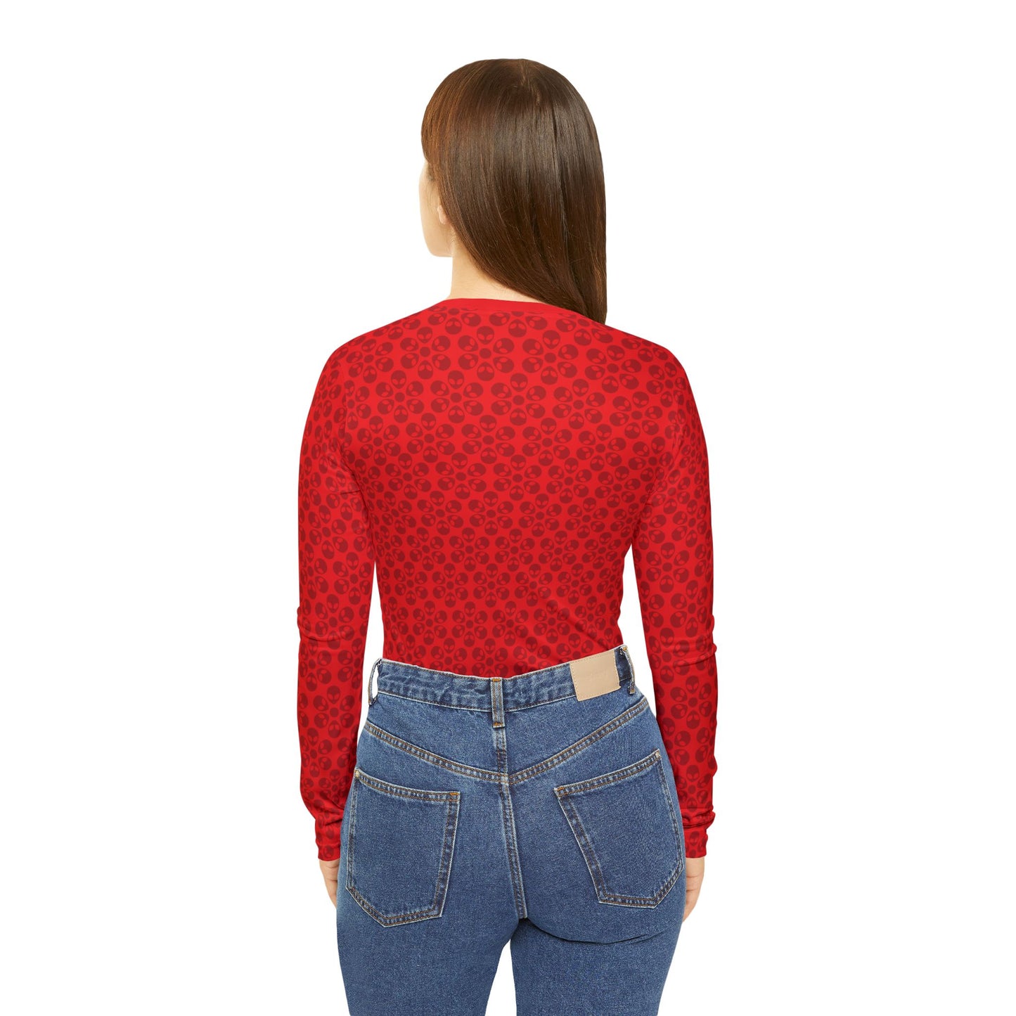 Chic Floral VNeck Shirt Stylish Womens Top Perfect for Everyday Wear Casual Gatherings Spring Outings Mother’s Day Gift Alien Flowers Red