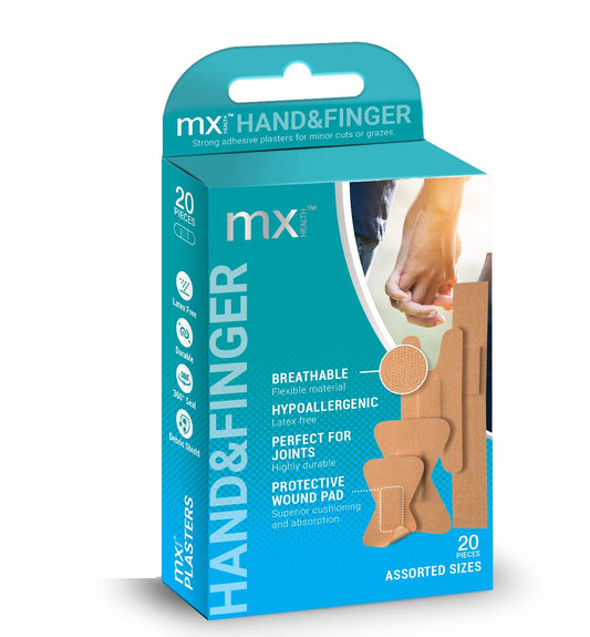MX Health Plasters Fabric Finger & Knuckle 20 Pieces
