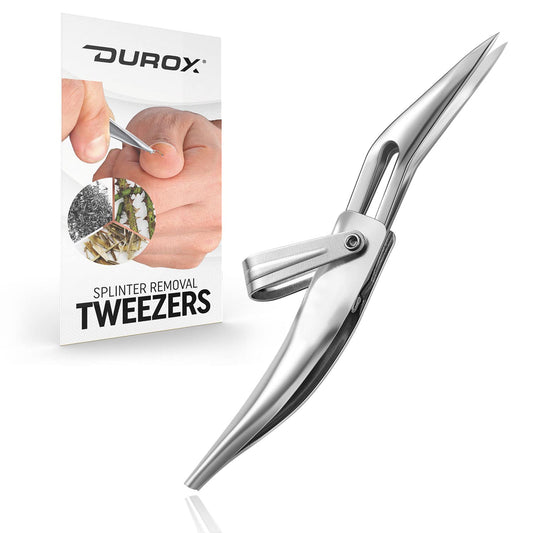 DUROX - Splinter Remover. Great for First Aid Kit Camping. Medical Tweezers to Tweeze Splinter Out. Splinter Remover Kit. Splinter Tweezers. Surgical Tweezers. First Aid Kit Tweezers