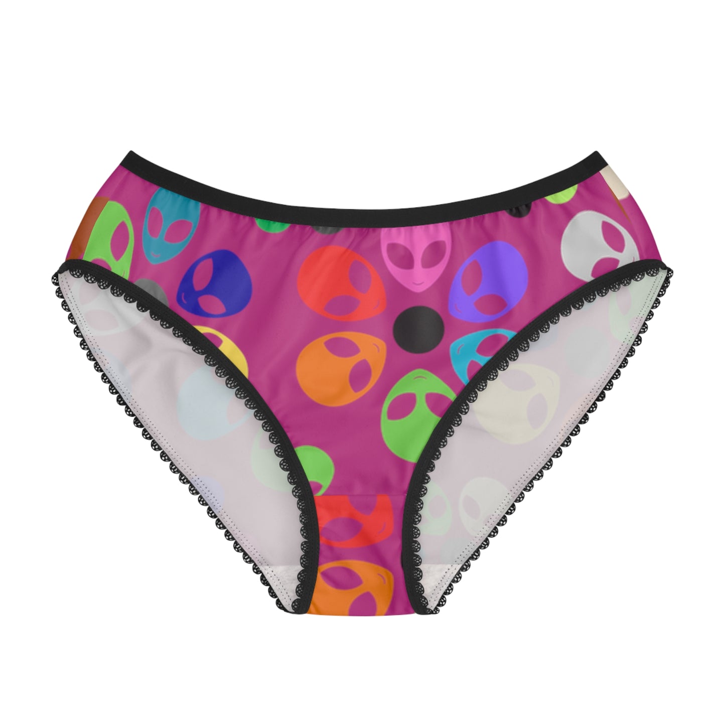 Colorful Alien Flower Womens Briefs Fun Underwear Unique Lingerie Set Gift for Her Festival Fashion Comfortable Panties Alien Rainbow Flowers Pink