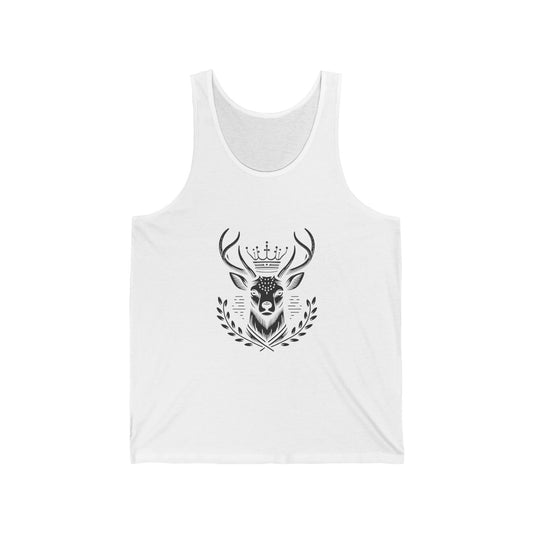 Majestic Stag Unisex Jersey Tank - Cool & Trendy Graphic Tee for Nature Lovers - Oh Deer Lord
