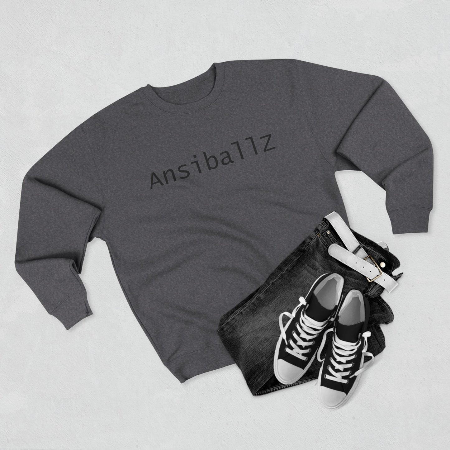 Cozy Unisex Crewneck Sweatshirt with 'Ansiballz' Design, Trendy Casual Wear, Perfect for Gifts, Lounge, or Everyday Use