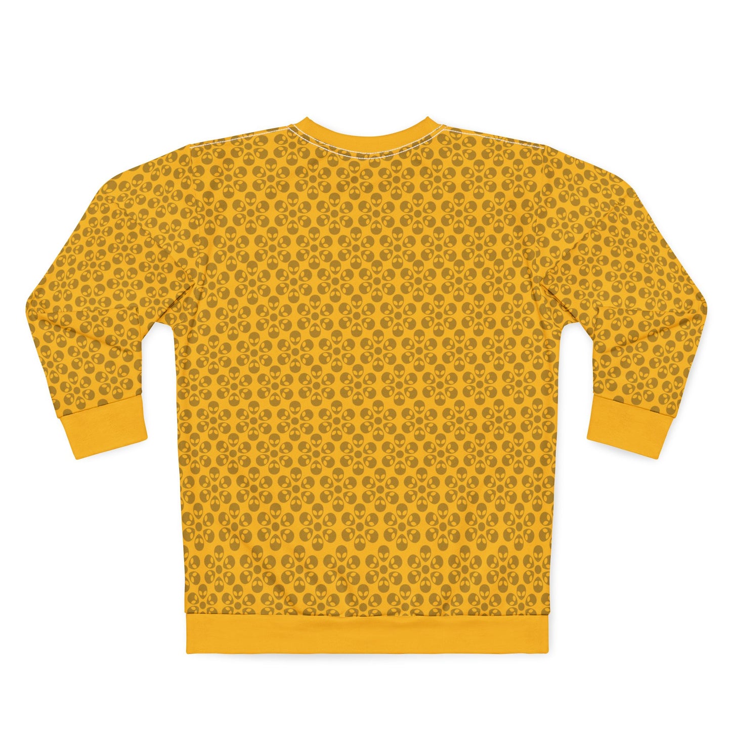 Floral Pattern Unisex Sweatshirt Cozy Gift for Her Trendy Floral Everyday Wear Perfect for Fall Unique Comfortable Lounge Wear Alien Flowers Yellow