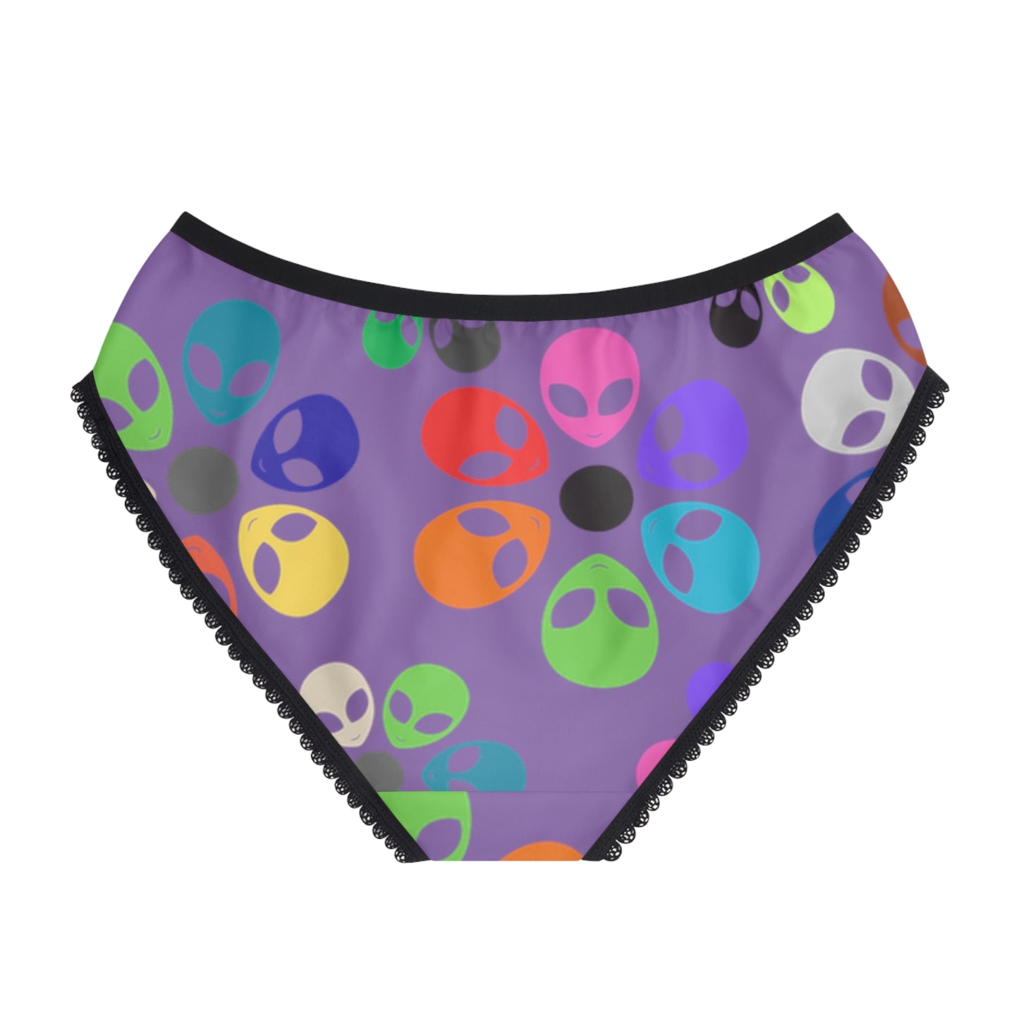 Colorful Alien Flower Womens Briefs Fun Underwear Unique Lingerie Set Gift for Her Festival Fashion Comfortable Panties Alien Rainbow Flowers Light Purple
