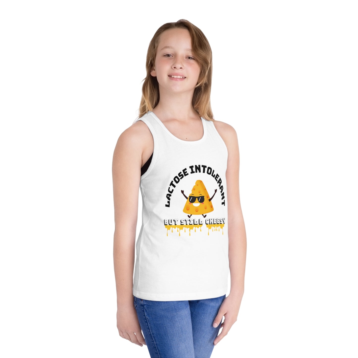 Lactose Intolerant Kid's Jersey Tank Top, Funny Kids Clothing, Dairy-Free Tees, Summer Outfits, Birthday Gift