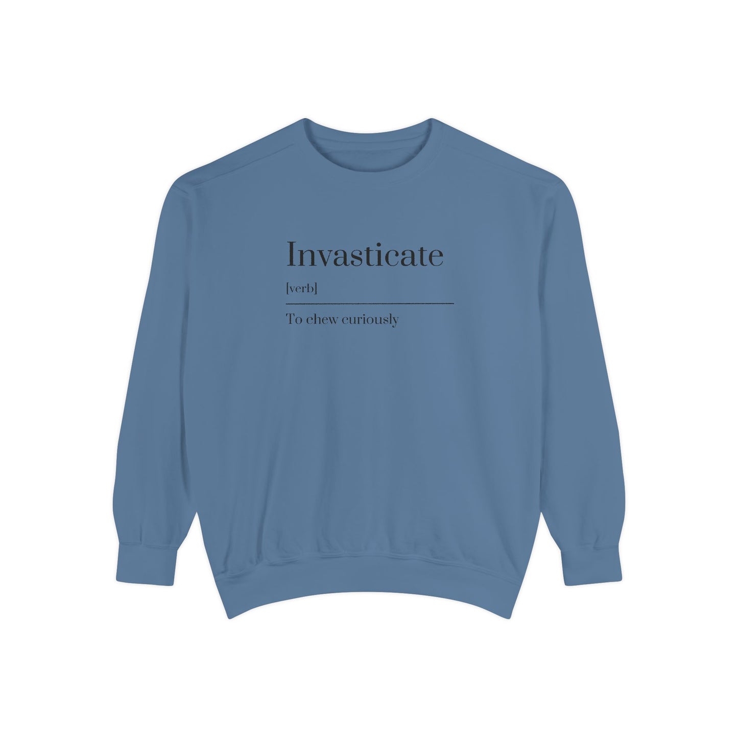 Curious Chewer Sweatshirt, Cozy Casual Wear, Unique Gift Idea, Trendy Fashion Layer, Perfect for Gifting, Fun Vocabulary Apparel
