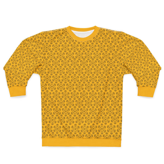 Floral Pattern Unisex Sweatshirt Cozy Gift for Her Trendy Floral Everyday Wear Perfect for Fall Unique Comfortable Lounge Wear Alien Flowers Yellow