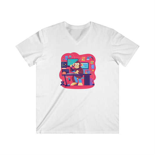 Men's Fitted V-Neck Short Sleeve Tee