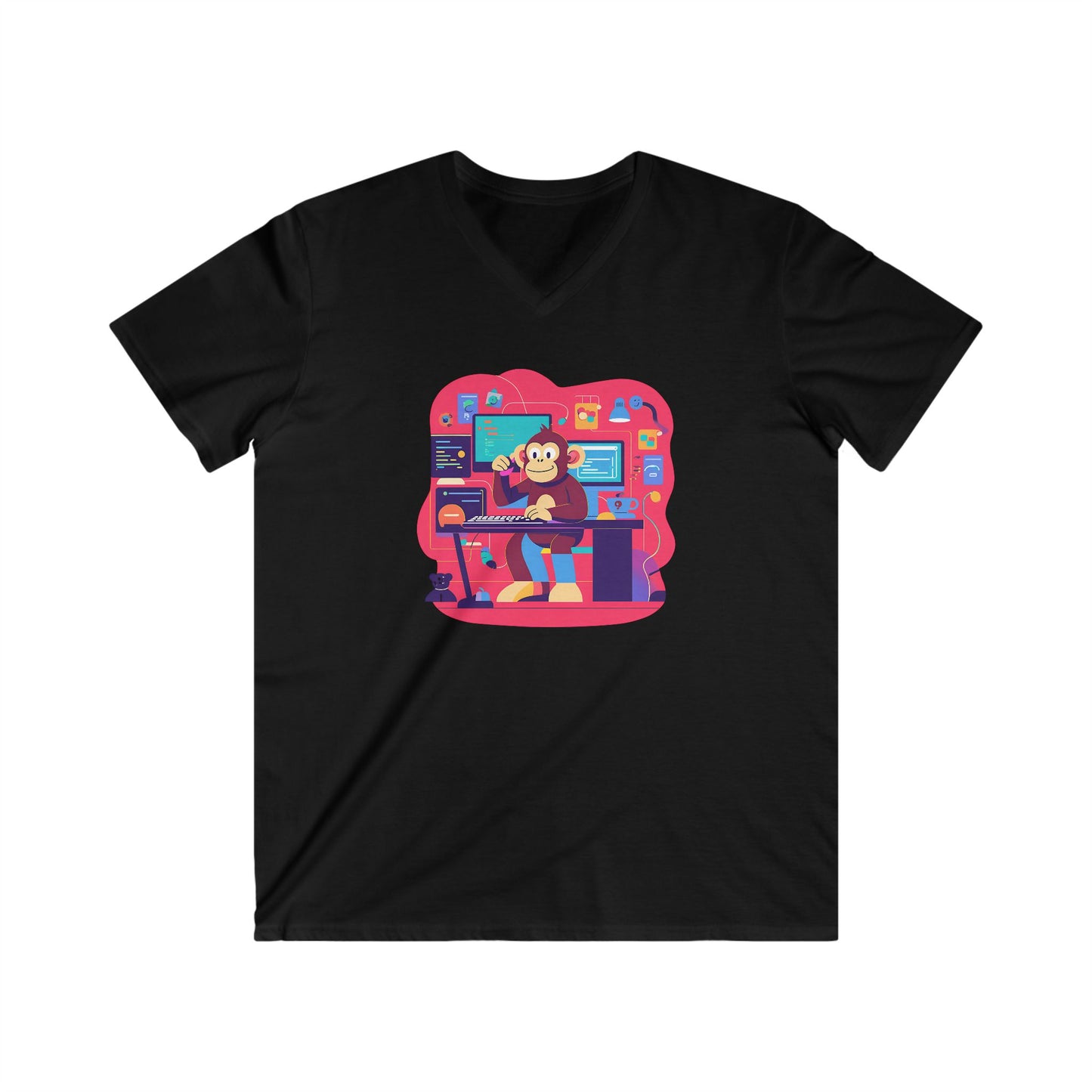 Men's Fitted V-Neck Short Sleeve Tee