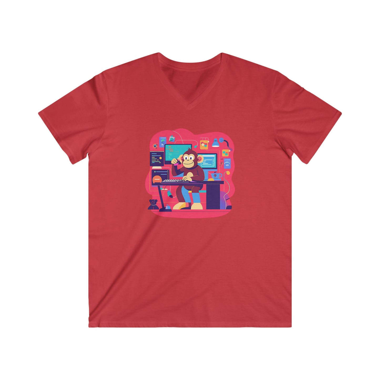 Men's Fitted V-Neck Short Sleeve Tee