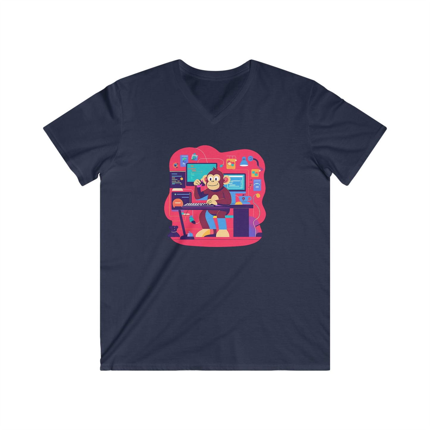 Men's Fitted V-Neck Short Sleeve Tee
