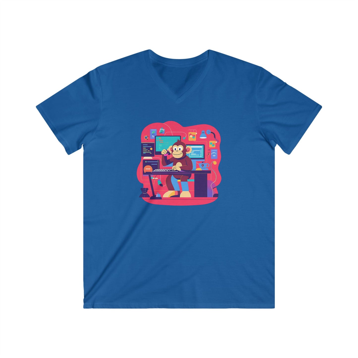 Men's Fitted V-Neck Short Sleeve Tee