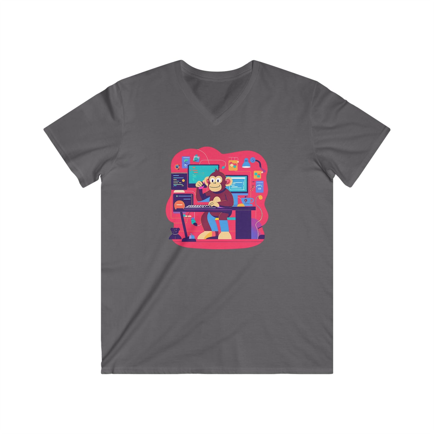 Men's Fitted V-Neck Short Sleeve Tee