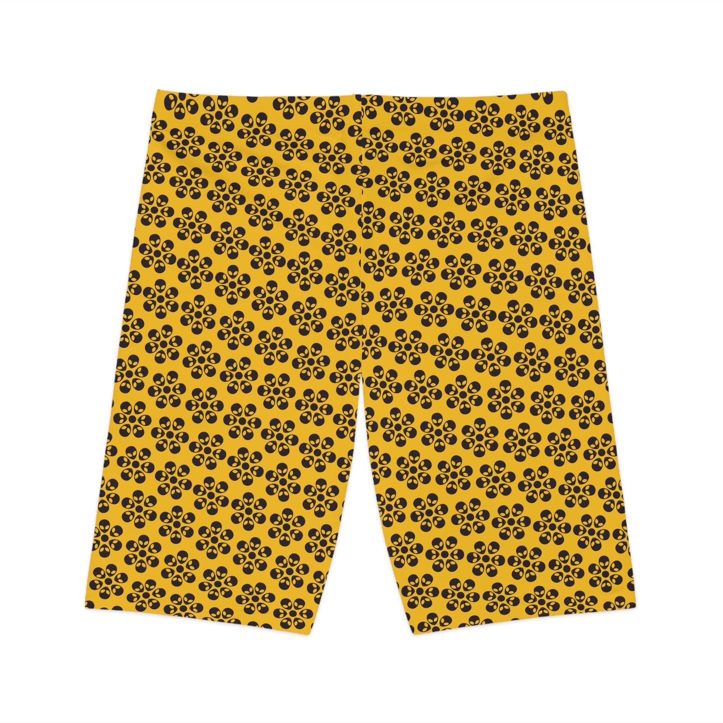 Alien Floral Bike Shorts - Yellow